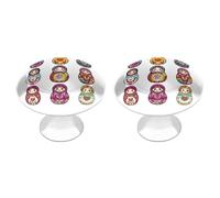 Matryoshka Russian Doll Colorful Cute Drawer Handles Modern Round Design Colorful Drawers Knobs Perfect for Kitchen Cabinets Dressers