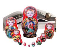 Matryoshkas For Children,Wooden Layered Painted Dolls - 10-Layer Russian 3Kinder Stacking Dolls | Festive Home Decoration For Holiday And Living Room