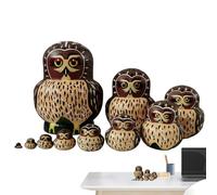 Matryoshki | Wooden Stacking Toy With Animal Pattern,Decorative Matryoshki For Home,Children Boys Girls Art Collectors Parents Interior Lovers