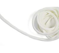 Matsa 25m Round Rope 5mm, Soft Elastic, Cord for Bracelets, Hair, Braces, Crafts, Clothing, Sewing, Ecru, 25 m