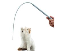 Matsizen Cat Angel Silicone Long - Interactive Mouse Tail Shaped Wand Toy, Funny Cat Toy for Indoor and Outdoor Use, 77 cm (Blue)