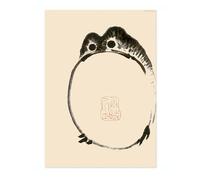 Matsumoto Hoji Frog Poster, Japansese Art Woodblock Ukiyo-e Print, Framed Japanese Wall Art, Archival Matte, A1 (Print Only) - 84.1x59.4cm