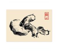Matsumoto Hoji Shiitake Mushroom Poster, Japansese Art Woodblock Ukiyo-e Print, Framed Japanese Wall Art, Archival Matte, 50x70cm (Print Only) - 50x70cm