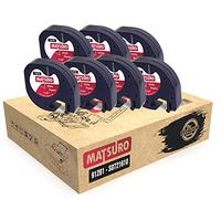 Matsuro Original | Compatible Plastic Label Tapes Replacement for DYMO LetraTag 91201 S0721610 S0721660 Black on White (12 mm x 4 m | 7 Pack)