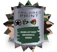 MATT 500ML Army Military Grade Brush/Spray On 1K Single Pack Paint UPVC Wood Steel Plastic - BS381 227 DEEP BRUNSWICK GREEN