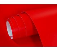 Matt Adhesive Vinyl 12x47 in. for Furniture Kitchen Walls Windows Crafts Decorative Adhesive Paper (30x120cm, Red)