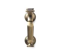 Matt Antique Brass Reeded Doctor Door Knocker Front Back Heavy Quality Large Solid AB Hardware