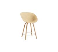 Matt Bar Stool With Armrests 65 cm Beech/ Cream/Hemp