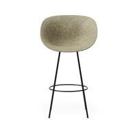 Matt Bar Stool With Armrests 65 cm Black/Steel/Seaweed