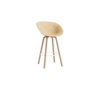 Matt Bar Stool With Armrests 75 cm Beech/ Cream/Hemp