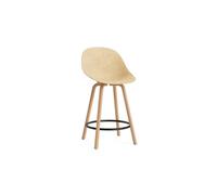 Matt Bar Stool With Back 65 cm Beech/ Black/Hemp