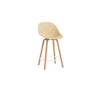 Matt Bar Stool With Back 75 cm Beech/ Cream/Hemp