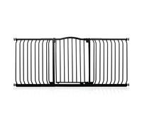Safetots Curved Top Safety Gate, 179cm - 188cm, Matt Black, Pressure Fit Stair Gate, Baby Gate for Doors Hallways and Spaces, Safety Barrier, Easy Installation