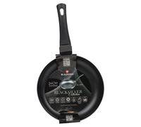 BLAUMANN Cookware Frying Grill Pots Pan Saucepan Casserole Soft Touch Handle Lid (Matt Black, 24cm Frying Pan - 1.6L)