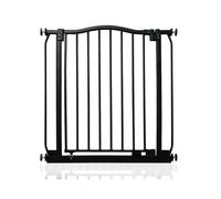 Safetots Curved Top Safety Gate, 71Cm - 80Cm, Matt Black, Pressure Fit Stair Gate