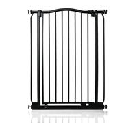 Safetots Extra Tall Curved Top Safety Gate, 71cm - 80cm, Matt Black, Extra Tall 100cm in Height, Pressure Fit Stair Gate - Black - Metal - 71cm -80cm