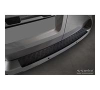 Matt Black Aluminum Rear bumper protector compatible with Citroën SpaceTourer/Jumpy & Peugeot Traveller/Expert & Toyota Proace Verso 16- & Opel Vivaro/Zafira Life 19- (models with painted bumper top)