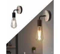 LEDSone Matt Black Vintage Metal Ceiling Pendant Light Fitting, Twisted Braided Flex 1m Cable, E27 Lamp Holder Suspended Pendant Light Fitting Kit for Indoor Lightings