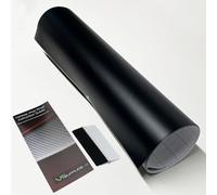 Matt Black Car Vinyl Wrap - Air Release Bubble Free Matte Black Self Adhesive Film Roll for Cars, Roof, Bonnet, Mirrors, Interior Trim & Motorcycles - Durable DIY Matte Wrap (0.3m x 2m)