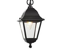 Matt Black Cast Aluminium IP44 Outdoor Hanging Lantern by Happy Homewares