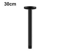 Matt Black Ceiling Shower Arm with Flange, Stainless Steel Bracket | This stainless steel ceiling shower arm with a matt black finish offers long-lasting durability for your bathroom.