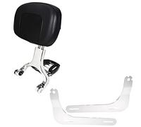 Matt Black Chrome Fixed Mount & Driver Passenger Backrest Motorcycle Backrest Luggage Rack For R18 Classic