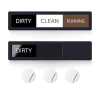 Matt Black Dishwasher Magnet Clean Dirty Sign