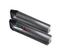 Matt Black GPR 2 Exhaust Mufflers Furore Poppy Approved for Ducati St3 2004 2007