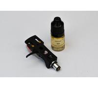 Matt Black Headshell, Cartridge, Stylus and V2 Lubrication Bundle fits Denon DP-500M, DP-300F, DP-60L, DP-A100, DP-1300, DP-1100, DP-1200, DP-1250