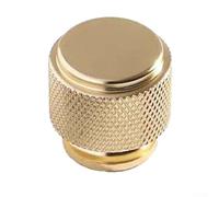 Matt Black Knurled Cabinet Knob, Aluminium Alloy Single Hole Drawer Pull for Kitchen Cupboard Closet Bathroom Furniture Door Hardware(835 Gold)