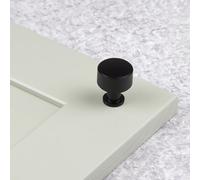 Matt Black Knurled Cabinet Knob Pull 29mm Diameter