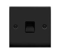 Matt Black Master Telephone Single Socket SE Home Black One Size