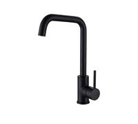 Matt Black Single Lever Monobloc Kitchen Mixer Tap - Enza Elwood