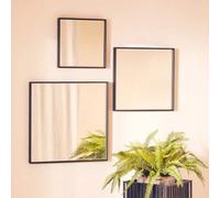 Matt Black Small Square Wall Mirror | Loretta