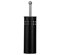 Matt Black Square Design Toilet Brush Holder, Lavatory Brush Set With Silver Handle, Loo Brush With Holder Premier Housewares Black One Size