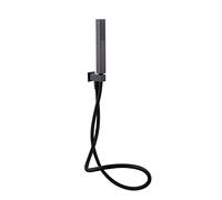 Matt Black Square Hand Shower Bracket Holder Wall Outlet Elbow Shower Head Handset & Hose