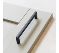 Matt Black Square Kitchen Cabinet D Handles 160mm Bathroom Bedroom Cupboard Door Drawer Wardrobe Pull
