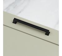 Matt Black Square Knob & Handle - 160mm Handle