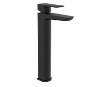 Matt Black Tall High Rise Mono Basin Mixer Tap