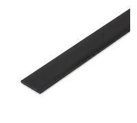 Matt Black Trim Strips x 1 Metre, Flat Bar PVC Edging, Wall Panel Border, DIY Decorative Gap Cover (1, Black, 75mm)
