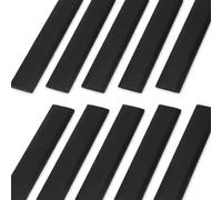 Matt Black Trim Strips x 1 Metre, Flat Bar PVC Edging, Wall Panel Border, DIY Decorative Gap Cover (10, Black, 25mm)