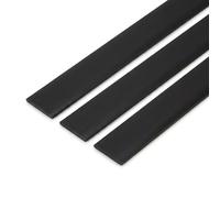 Matt Black Trim Strips x 1 Metre, Flat Bar PVC Edging, Wall Panel Border, DIY Decorative Gap Cover (3, Black, 19mm)