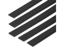 Matt Black Trim Strips x 1 Metre, Flat Bar PVC Edging, Wall Panel Border, DIY Decorative Gap Cover (5, Black, 38mm)