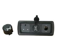 Matt Black Triple Frame - 240v Socket With Double USB and 12v Ports