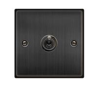 Matt Bronze 1 Gang 2 Way 10Ax Toggle Light Switch - Se Home
