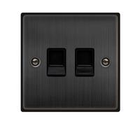 Matt Bronze Master Telephone Twin Socket - Se Home
