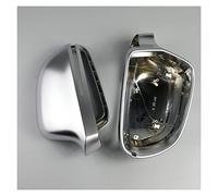 Matt Chrome Mirror Cover Rearview Side Mirror Caps For S Line For A4 B8 A6 C6 A5 8T Q3 A3 8P Mirror Covers Caps(With SideAssist Hole)