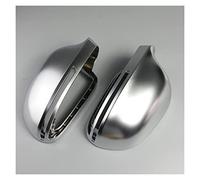 Matt Chrome Mirror Cover Rearview Side Mirror Caps For S Line For A4 B8 A6 C6 A5 8T Q3 A3 8P Mirror Covers Caps(Without side assist)