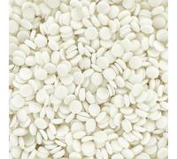 Matt confetti cupcake sprinkles (50g). 3mm vegan, natural and bake stable Birthday cake decorations for home baking. Edible toppers for funfetti cakes, doughnuts, cookies and ice cream. (White)