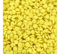 Matt confetti cupcake sprinkles (50g). 3mm vegan, natural and bake stable Birthday cake decorations for home baking. Edible toppers for funfetti cakes, doughnuts, cookies and ice cream. (Yellow)